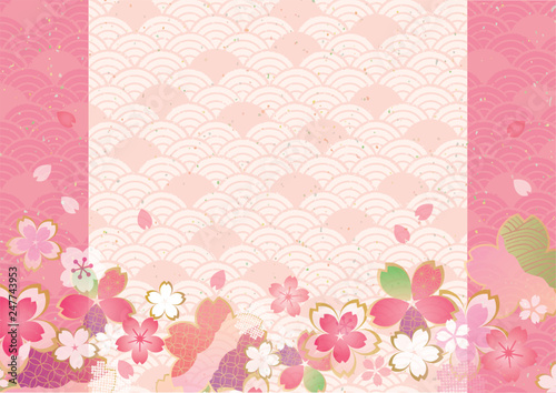 桜和風 柄 Stock Vector Adobe Stock