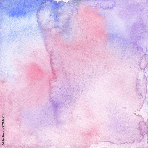 Watercolor abstract purple pink background texture