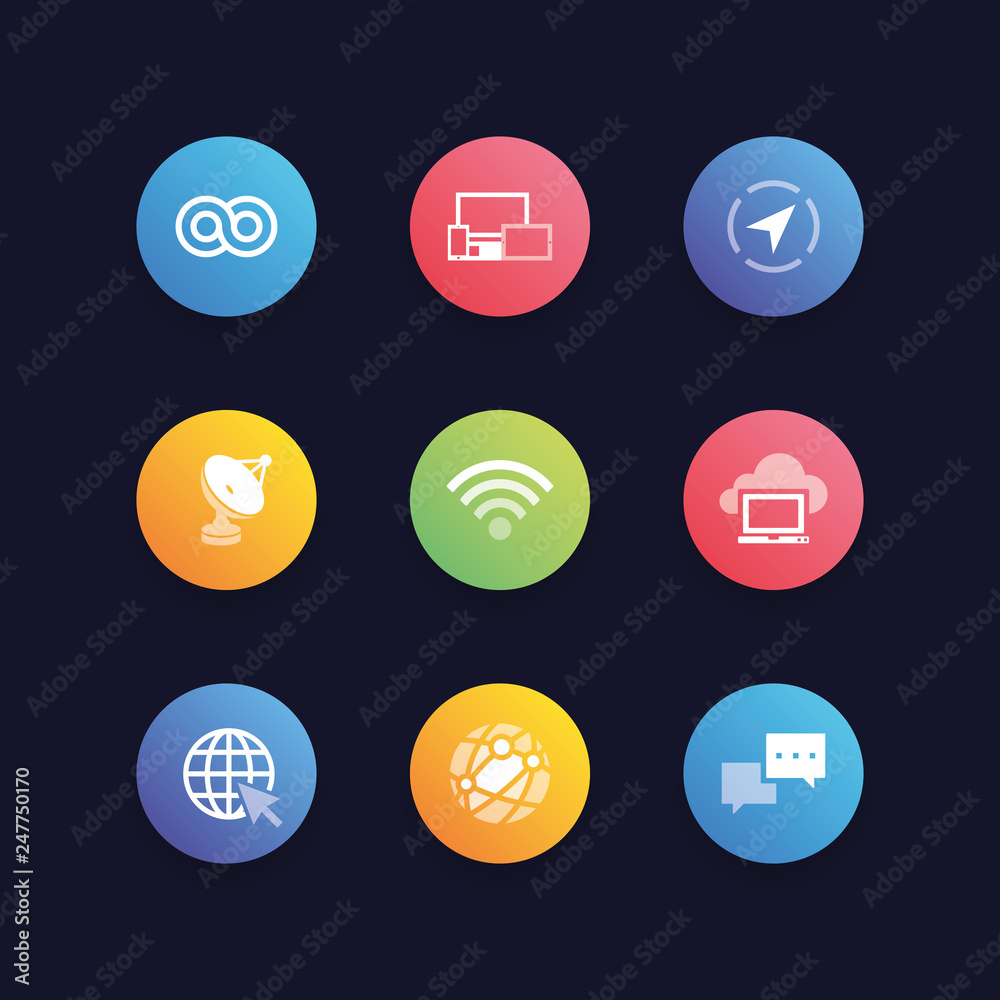 COMMUNICATION AND CONNECTIVITY ICON SET COMMUNICATION AND CONNECTIVITY ICON SET