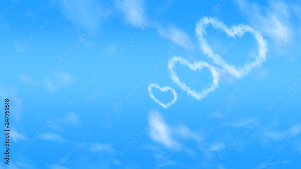 heart symbol in clouds heart symbol in clouds