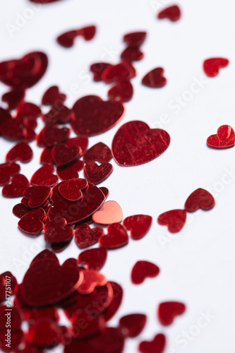 heart confetti background