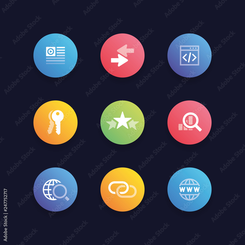 SEARCH ENGINE OPTIMIZATION ICON SET SEARCH ENGINE OPTIMIZATION ICON SET