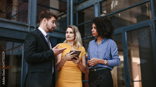 Group of business people discussing work