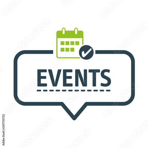 Speech bubble EVENTS Vector Illustration