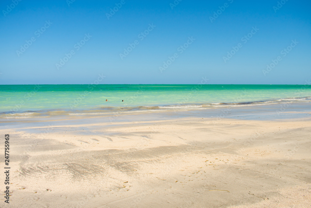 A view of Praia do Sossego (Sossego beach) on Itamaraca island (Pernambuco, Brazil)