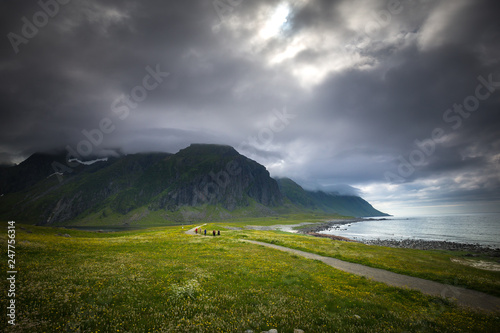 Eggum area in Lofoten islands, nnorthern Norway. photo