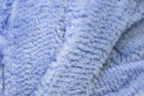 textured blue fabric macro background closeup texture