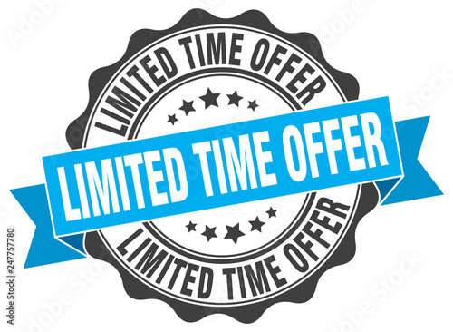 limited time offer stamp. sign. seal