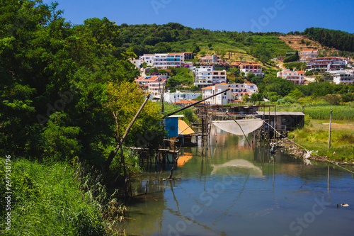 Small town view in Montenegro, summer trip to Adriatic Sea. photo