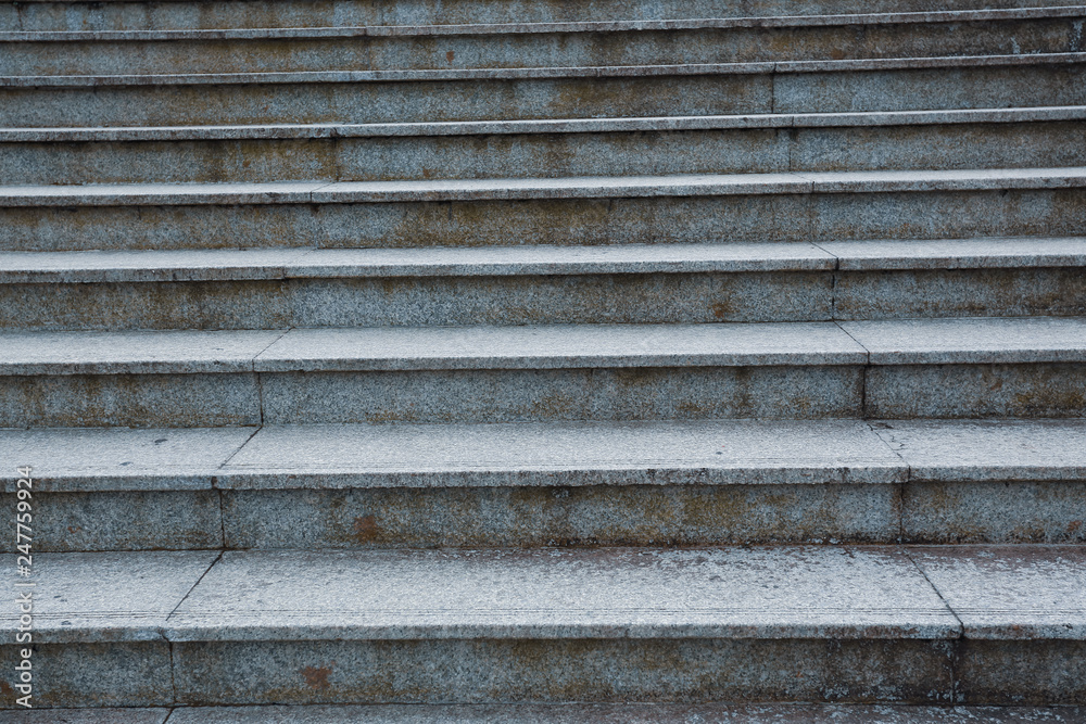 empty old staircase weathered exterior