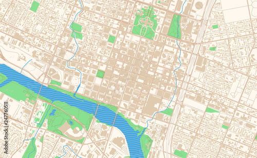 Austin Texas printable map excerpt