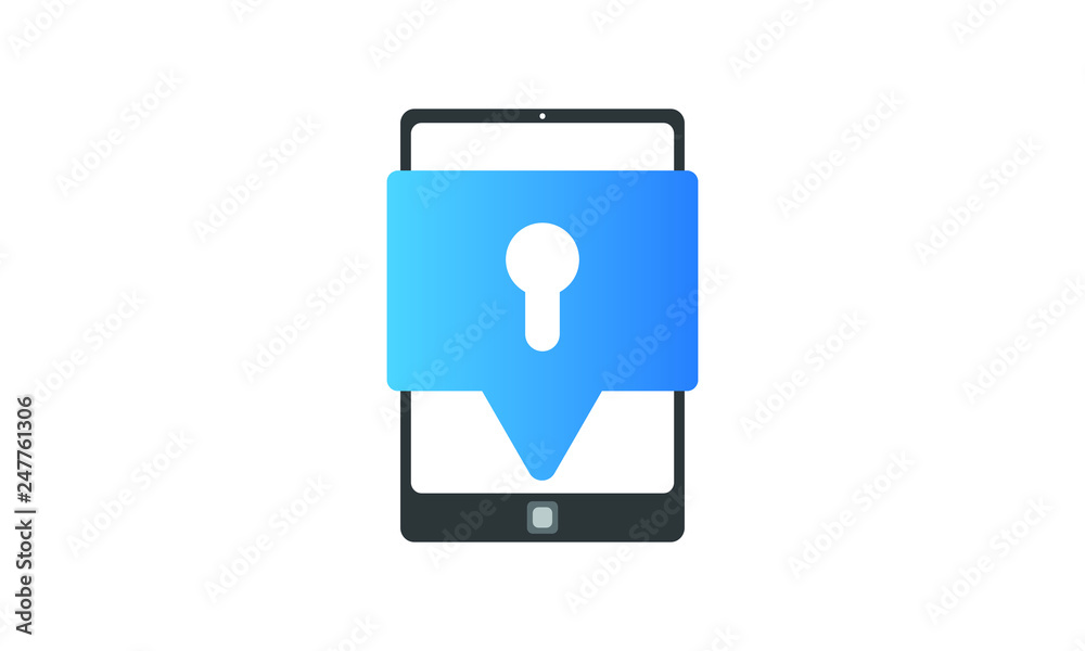 smartphone security vector icon smartphone security vector icon