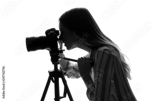 Silhouette of beautiful pho...
