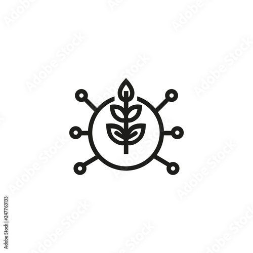 Agriculture technology line icon