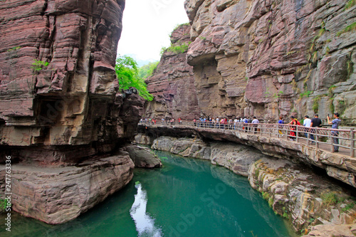 yuntai mountain scenic spot scenery, jiaozuo city, China. photo