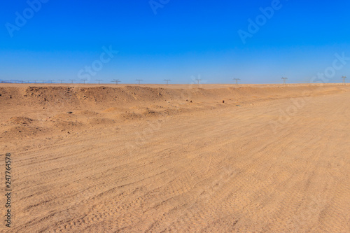 View of Arabian desert near Hurghada, Egypt