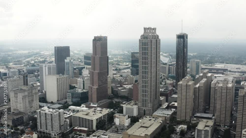 Aerial Helicopter View of Downtown Atlanta Aerial Helicopter View of Downtown Atlanta