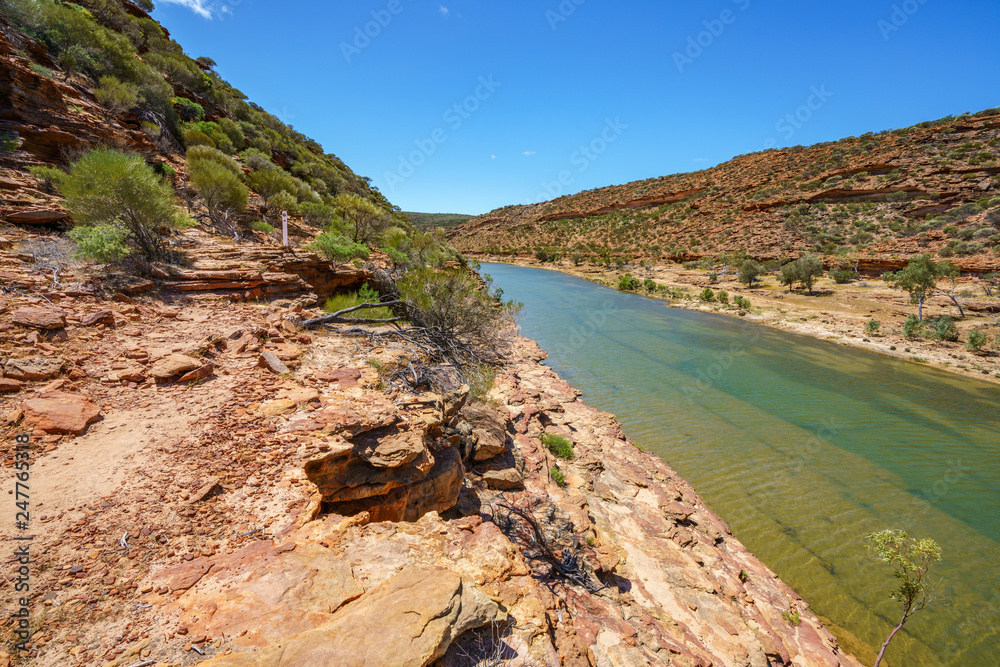 Hiking natures window loop trail, kalbarri national park, western australia 29