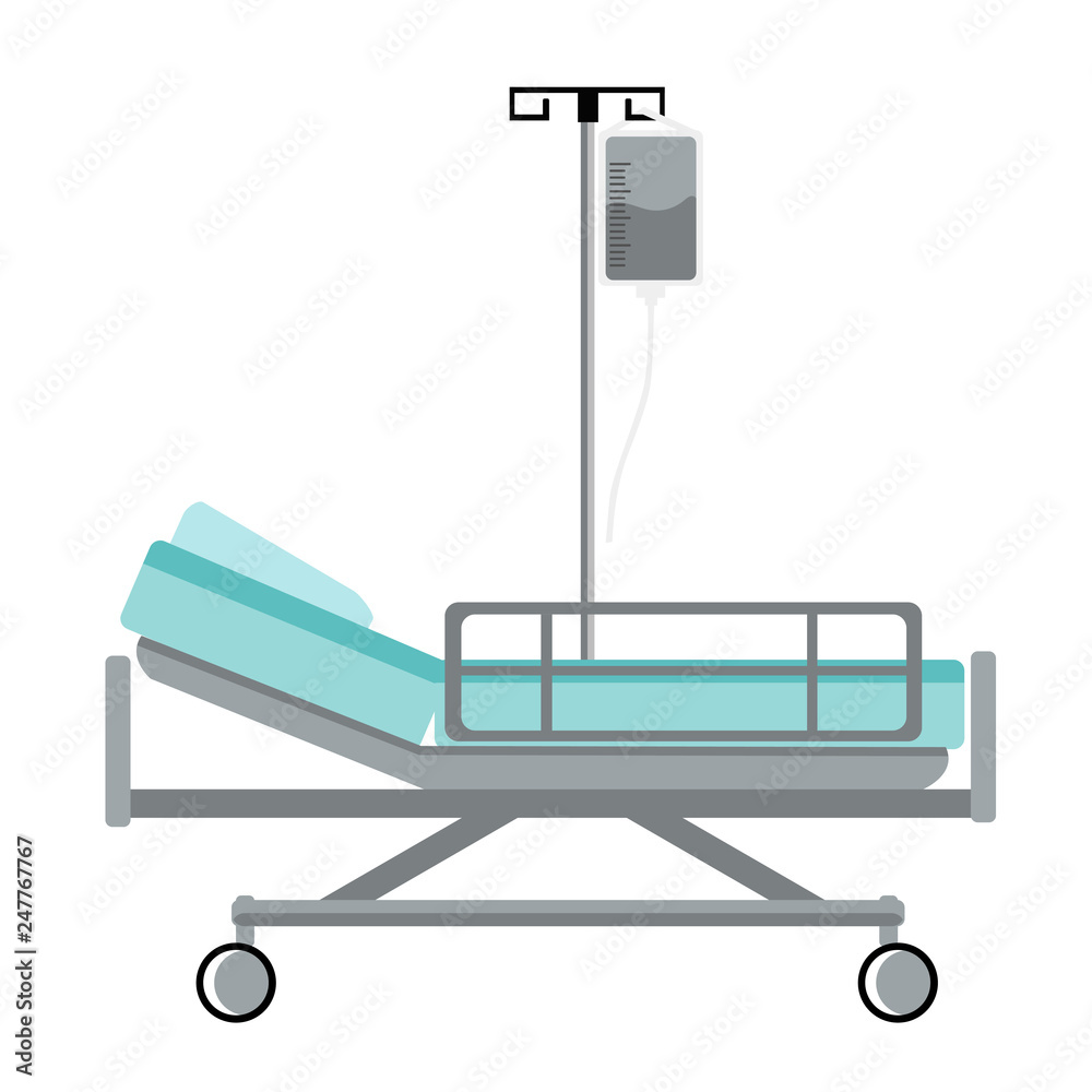 Hospital bed. Vector illustration. Stock Vector | Adobe Stock