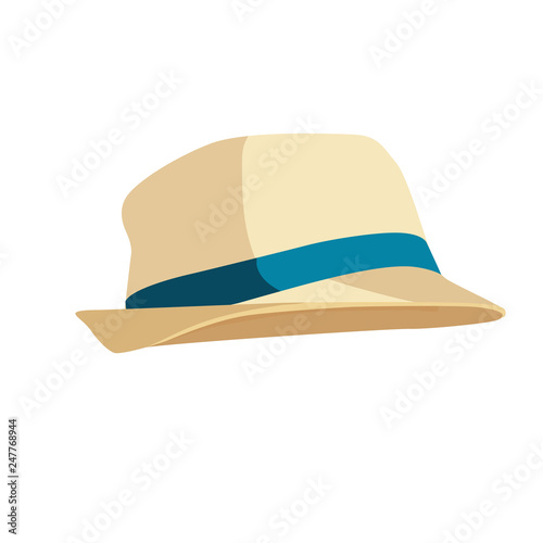 Panama hat. Vector illustration.