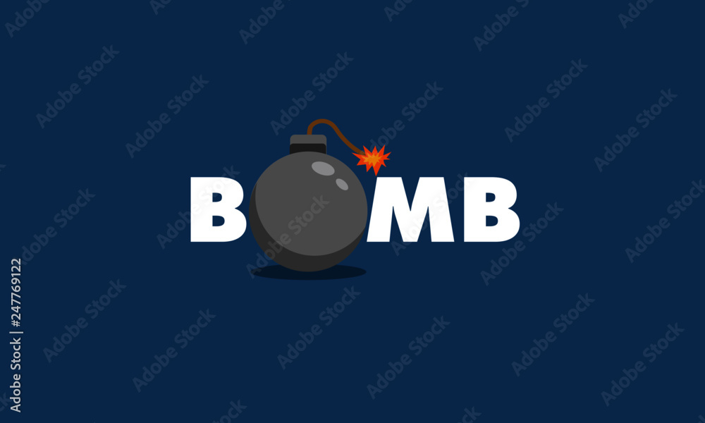 Fototapeta premium Bomb Typography Concept