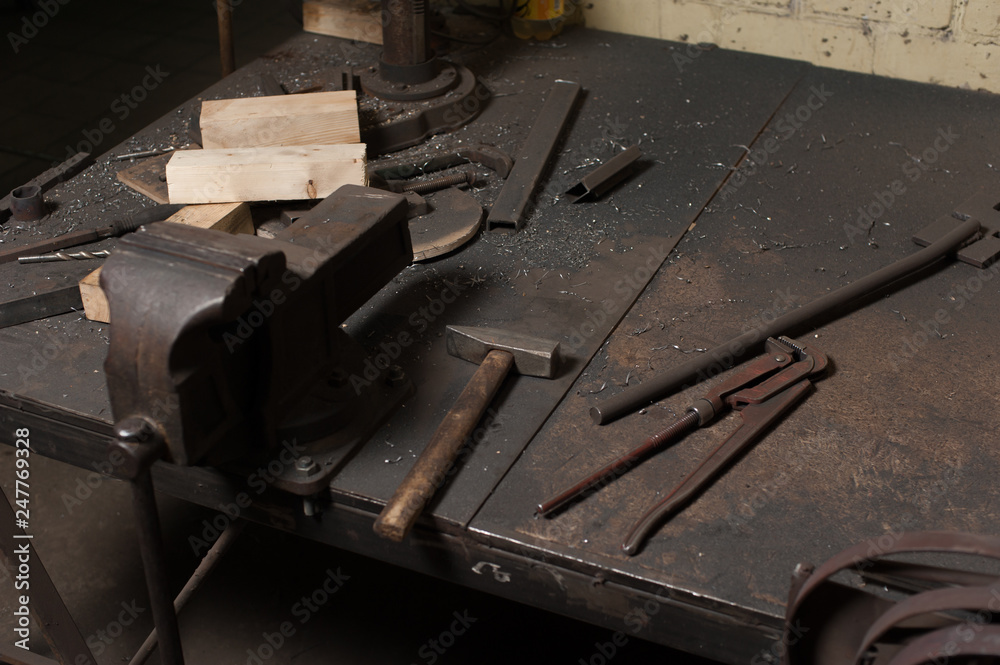 Concept Of Metal Production And Craft Products Concept Of Metal Production And Craft Products