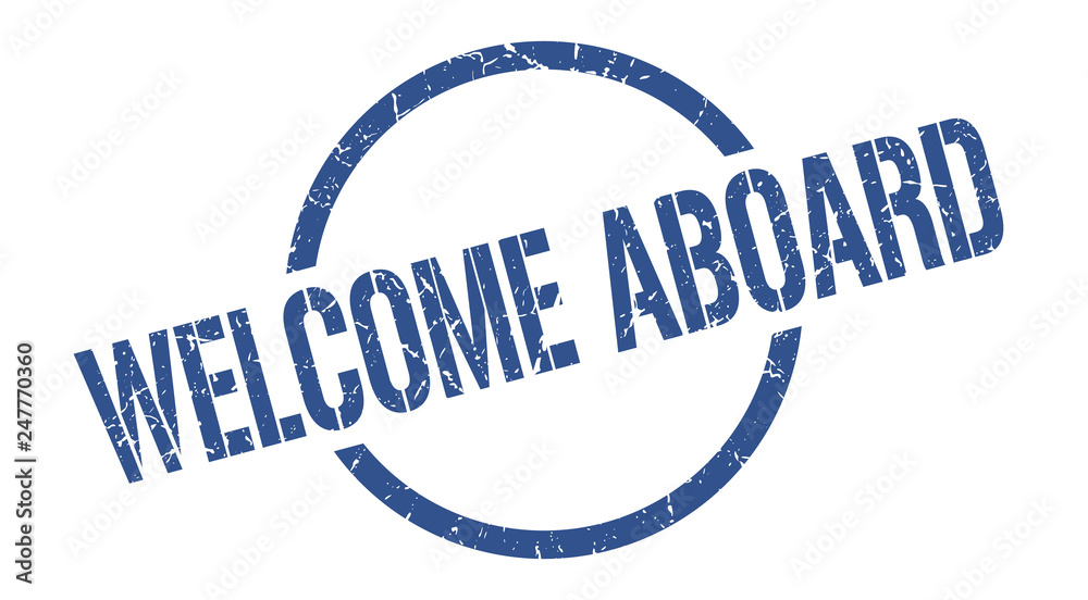welcome aboard stamp welcome aboard stamp