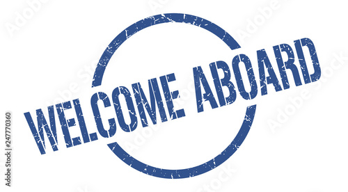 welcome aboard stamp