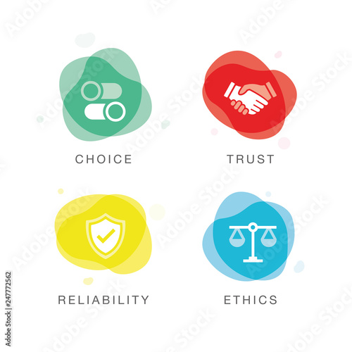 BUSINESS ETHICS ICON SET