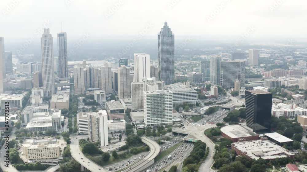 Aerial Helicopter View of Downtown Atlanta Aerial Helicopter View of Downtown Atlanta