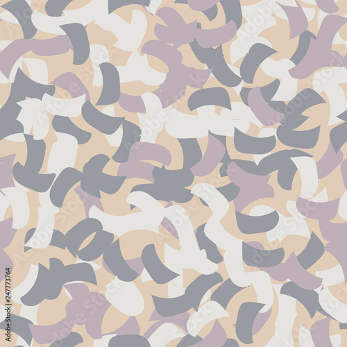 Urban UFO camouflage of various shades of beige, blue, purple and white colors