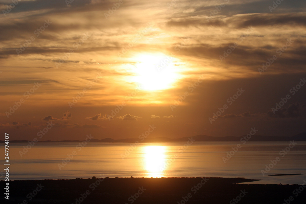 Sunset on the Adriatic sea 