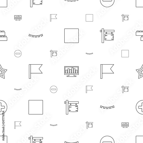 banner icons pattern seamless white background