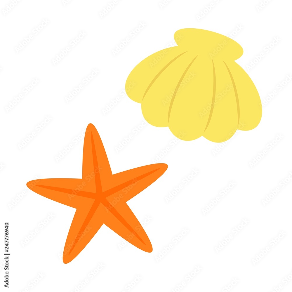 ヒトデと貝 Stock イラスト Adobe Stock