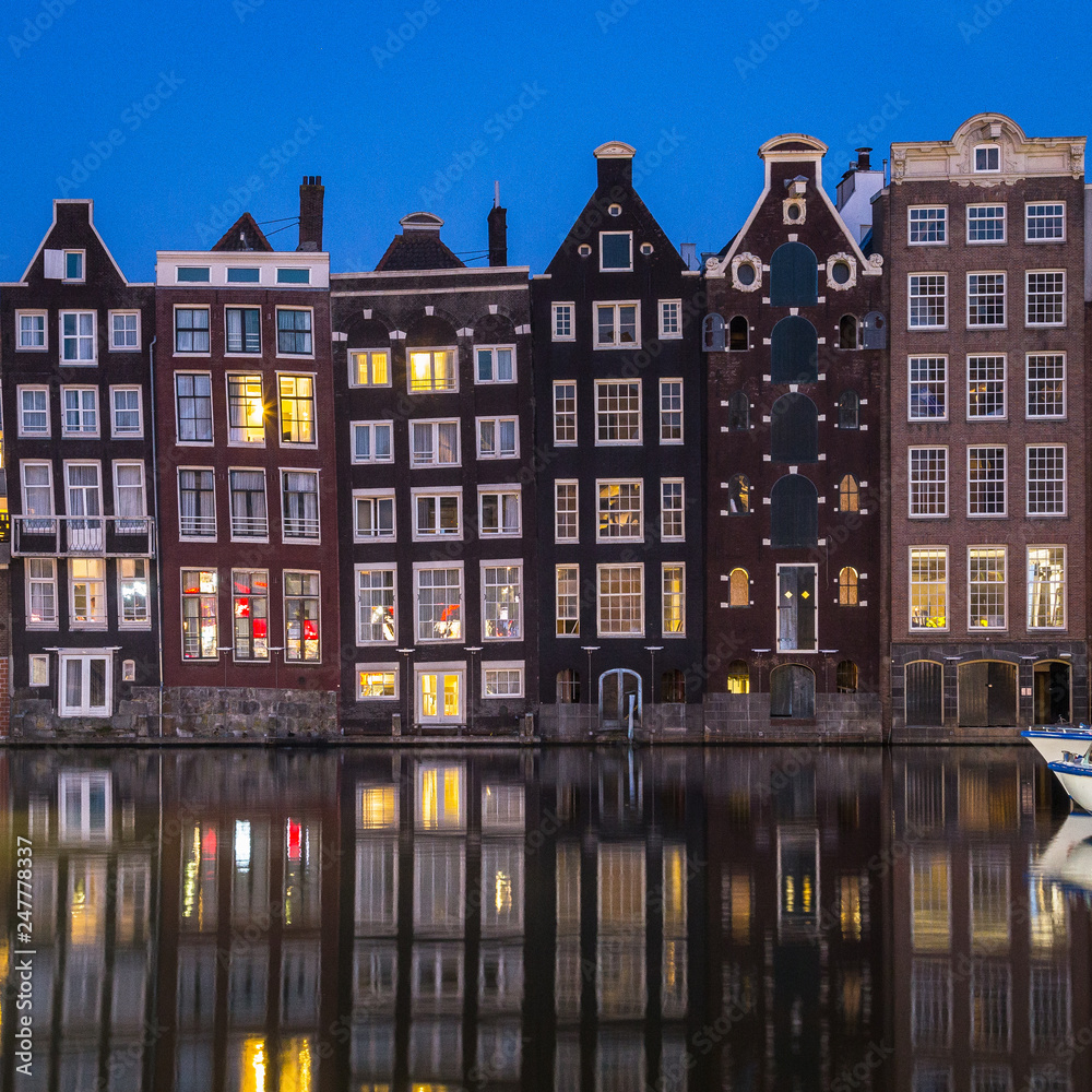 Amsterdam houses on the canals