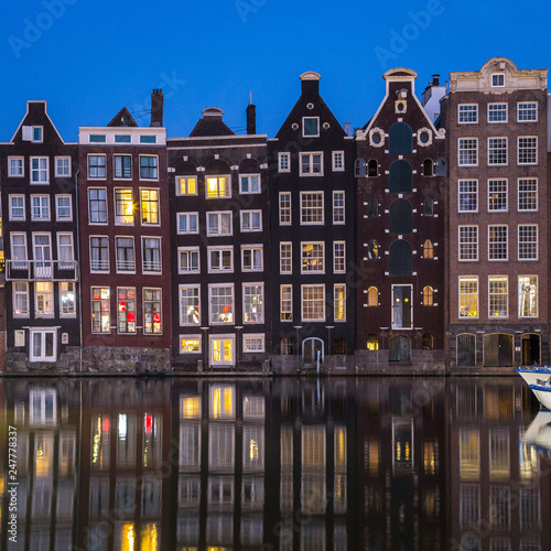 Amsterdam houses on the canals