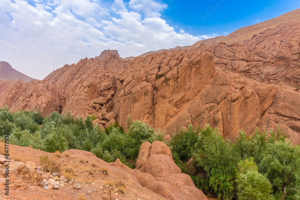 Fototapeta premium Landscape of the thousand kasbahs valley, Morocco