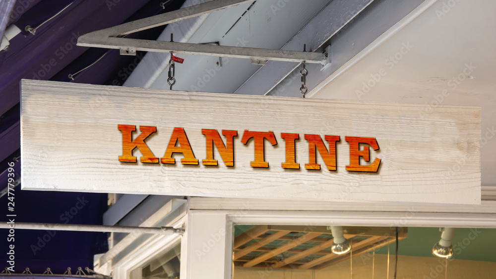 Fototapeta premium Schild 343 - Kantine