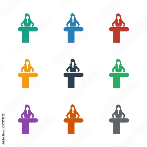 airport desk icon white background