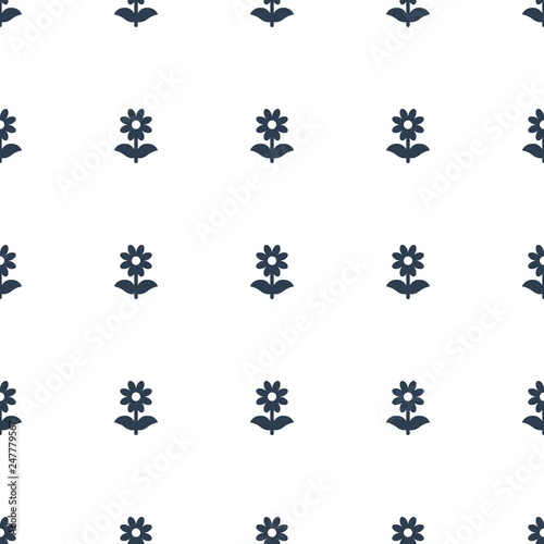 flower icon pattern seamless white background