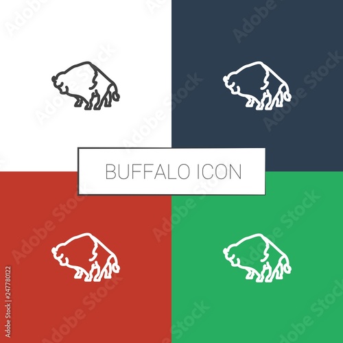 buffalo icon white background