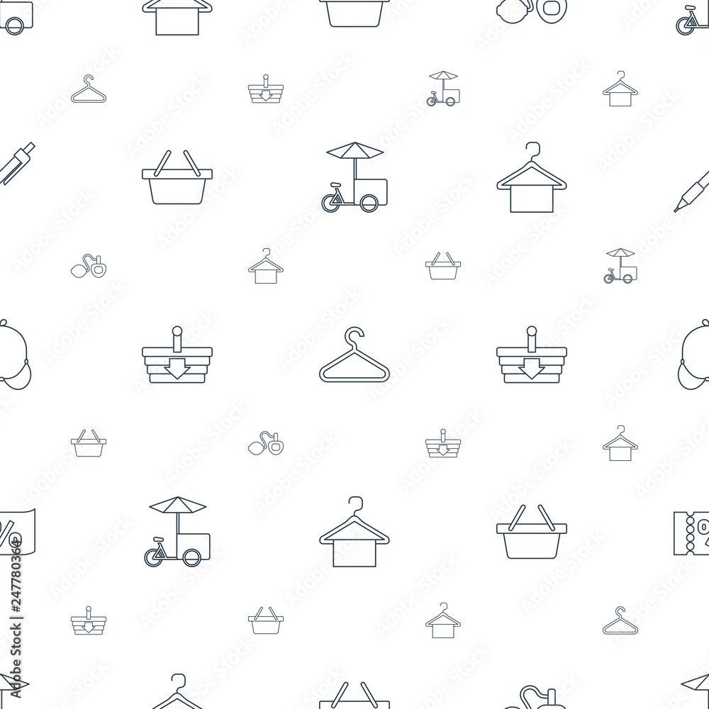 shop icons pattern seamless white background