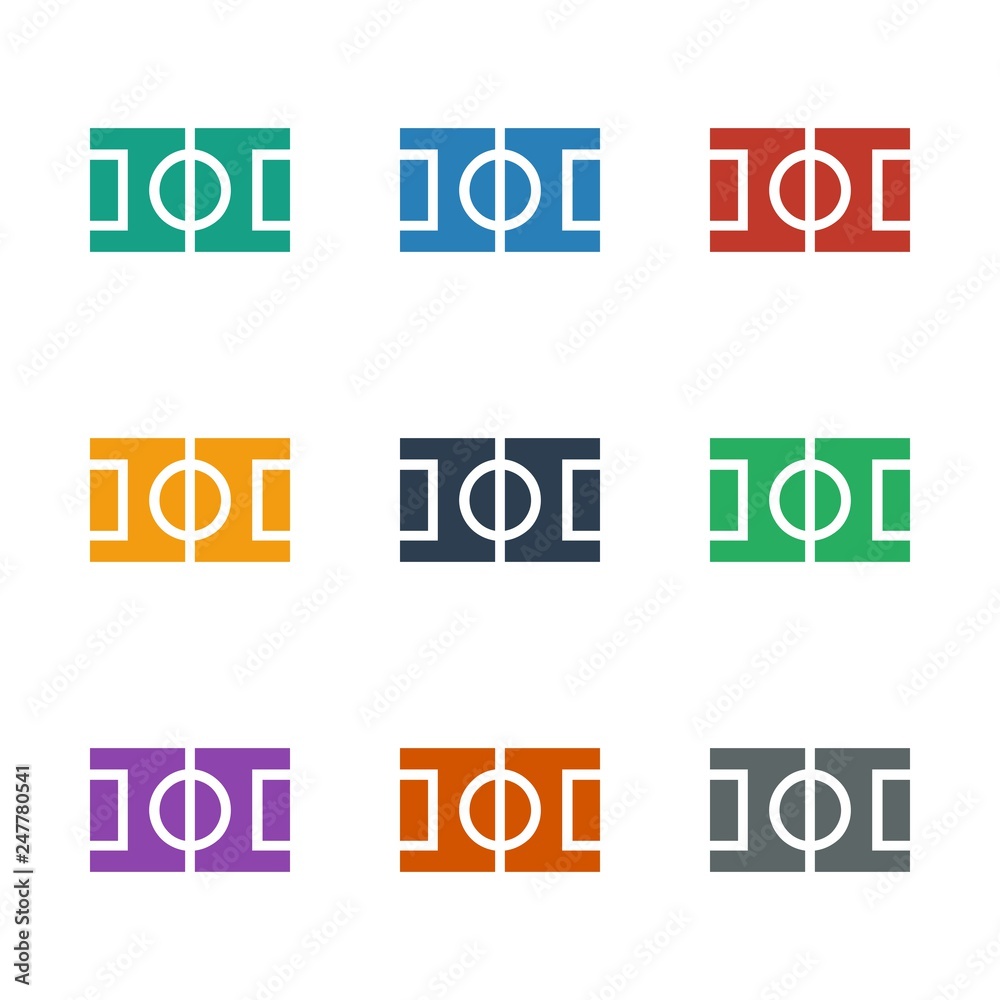 football pitch icon white background football pitch icon white background