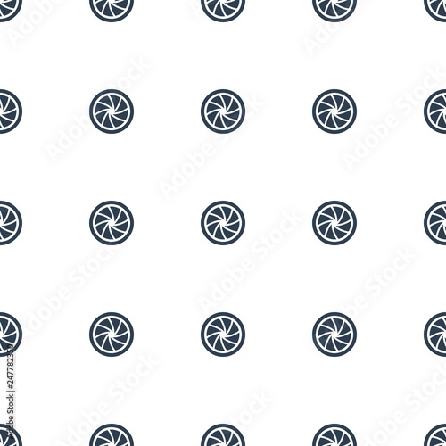 camera shutter icon pattern seamless white background