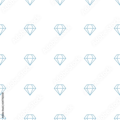 Diamond icon pattern seamless white background