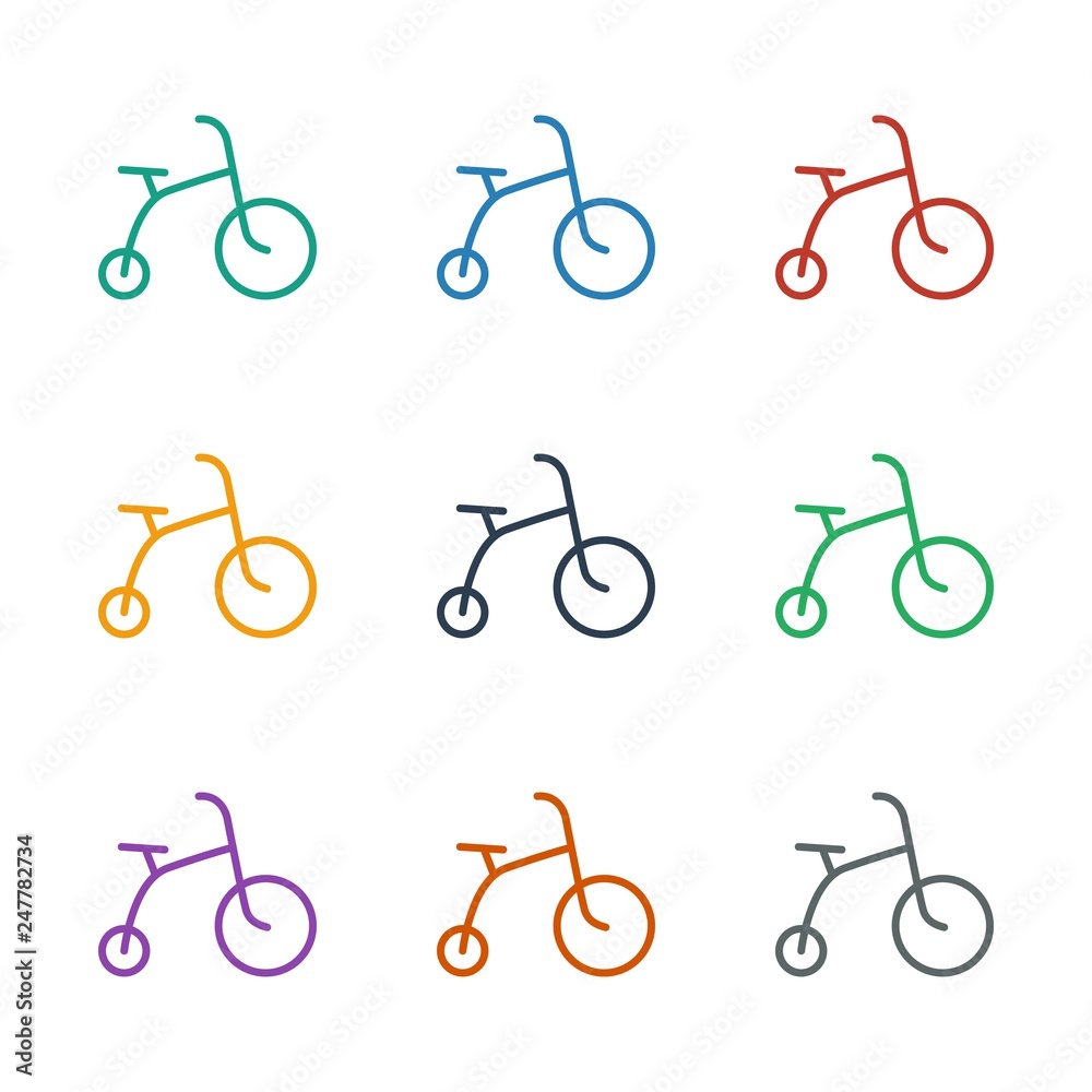 child bicycle icon white background