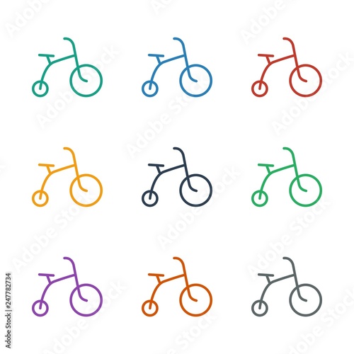 child bicycle icon white background