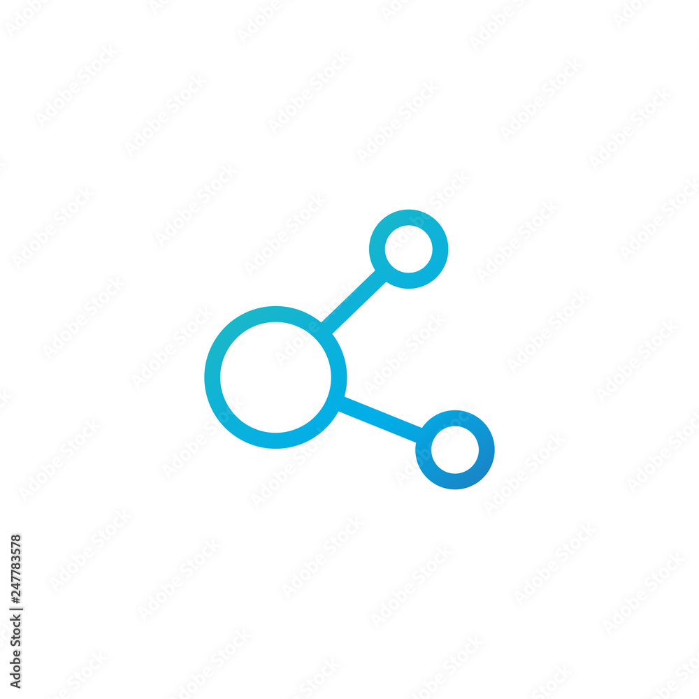 Share Simple Icon in circle. Vector Illustration isolated on white background. Share Simple Icon in circle. Vector Illustration isolated on white background.