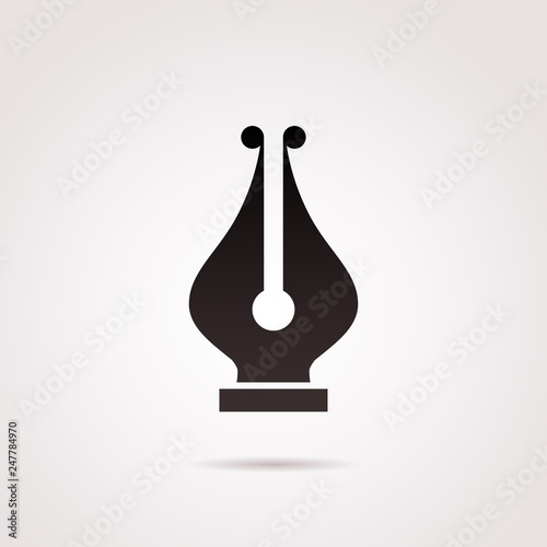 Pen icon isolated on white background. Vector art.