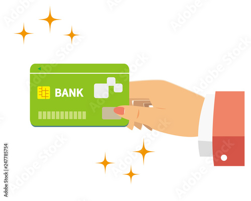キャッシュカード　クレジットカード　CARD　銀行　アイコン　手